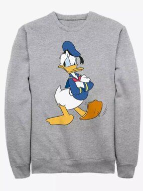 Disney Grey Donald Duck Kids Sweatshirt with Blue Trim Boys Size 10